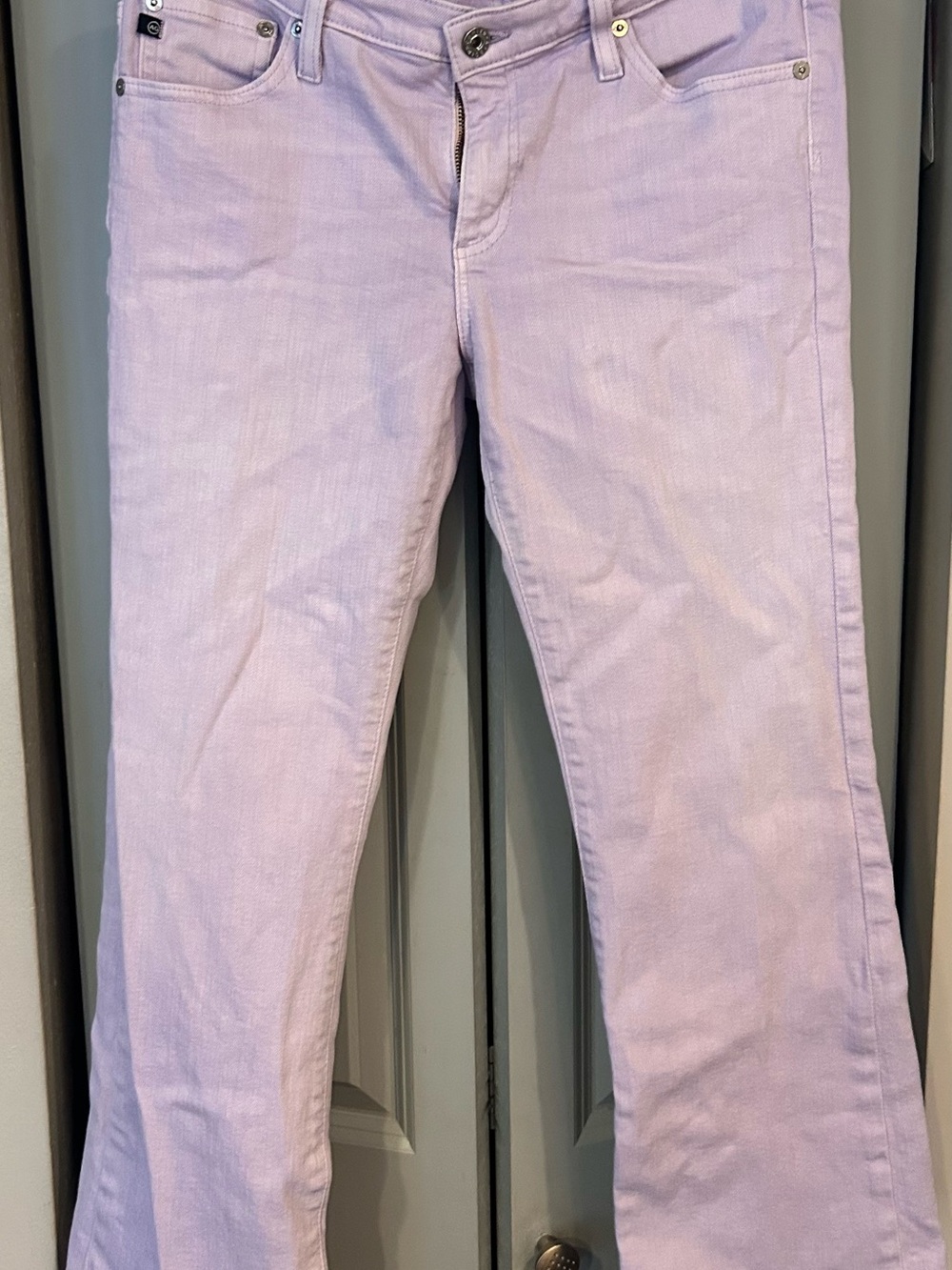 AG Lilac cropped flare jeans